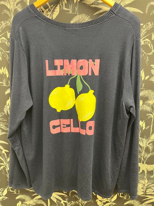 Pull bleu limon