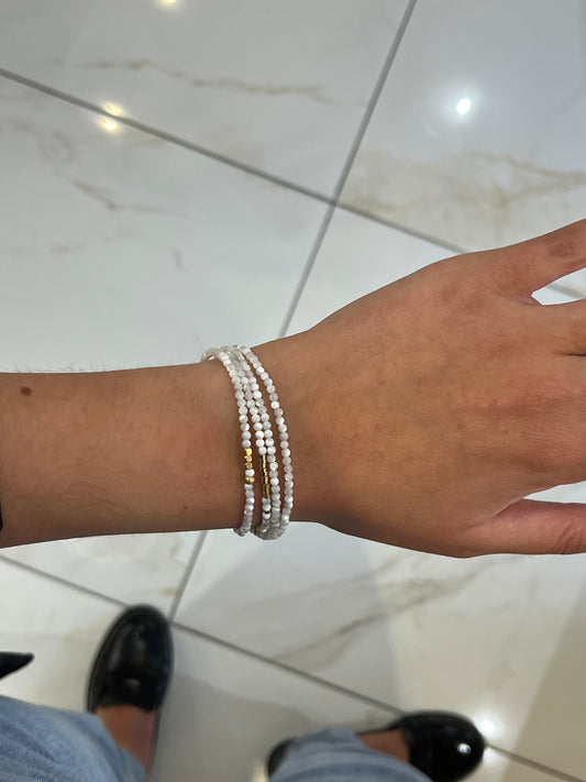 Bracelet Favel nacre blanche